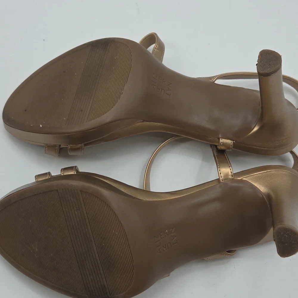 Elegant Naturalizer Bronze Strappy Heels - Picture 16 of 16